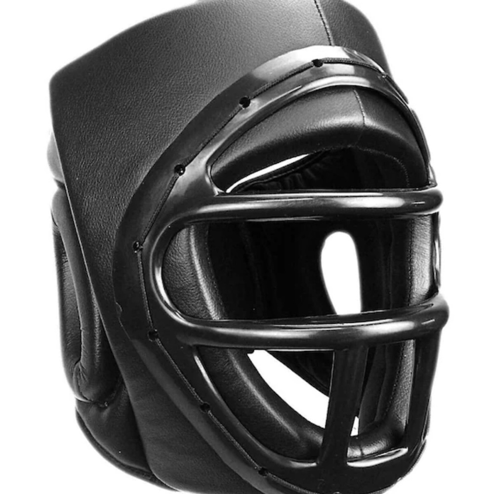 Black Full Face Protective Headgear for Boxing/MMA